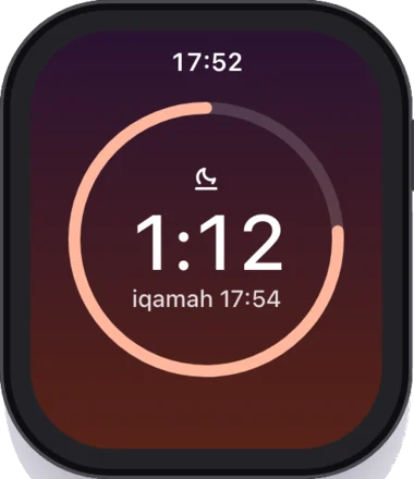 Design preview: the iqamah countdown on Apple Watch